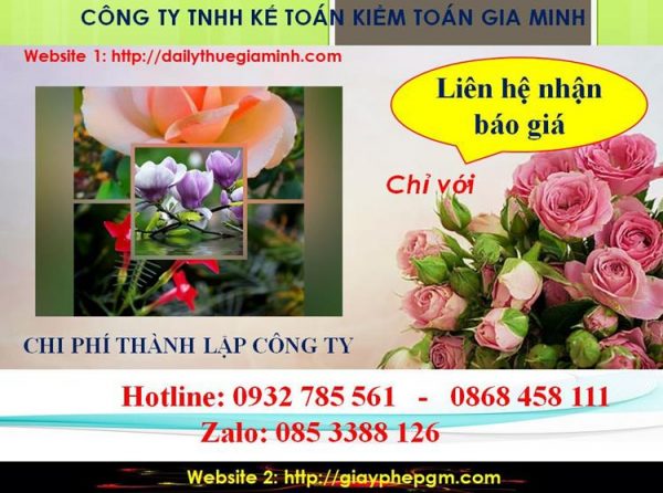 Chi phí thành lập doanh nghiệp tại Thị Xã Dĩ An