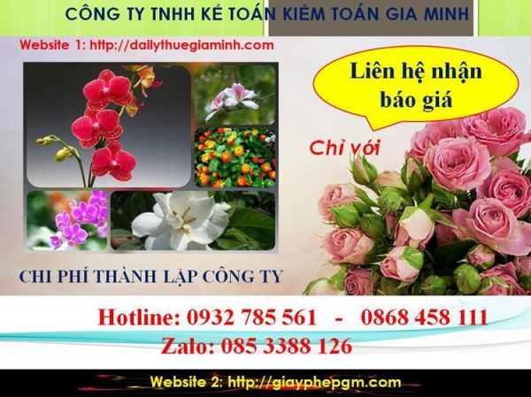 Chi phí thành lập doanh nghiệp tại Thị Xã Thuận An