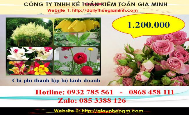  Chi phí thành lập hộ kinh doanh tại Hòa Bình
