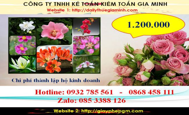 Chi phí thành lập hộ kinh doanh tại Huyện Phú Giáo