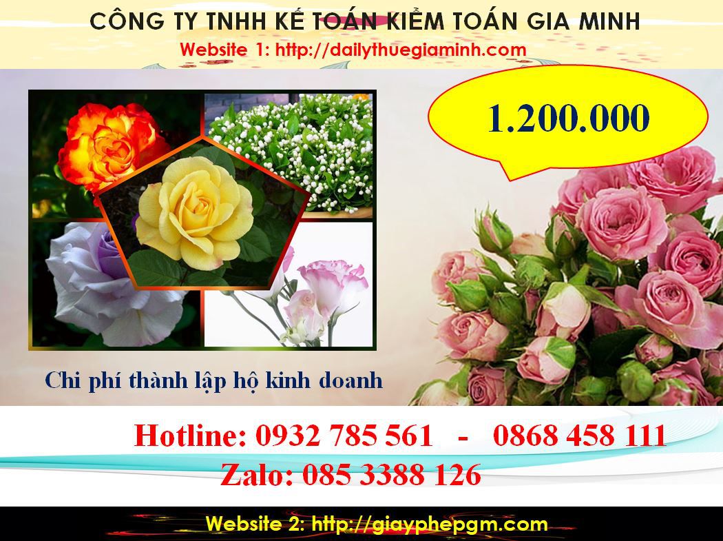 Chi phí thành lập hộ kinh doanh tại Huyện Ứng Hòa