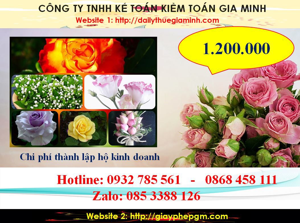 Thủ tục thành lập hộ kinh doanh tại Khánh Hòa 5 Chi phí thành lập hộ kinh doanh tại Khánh Hòa