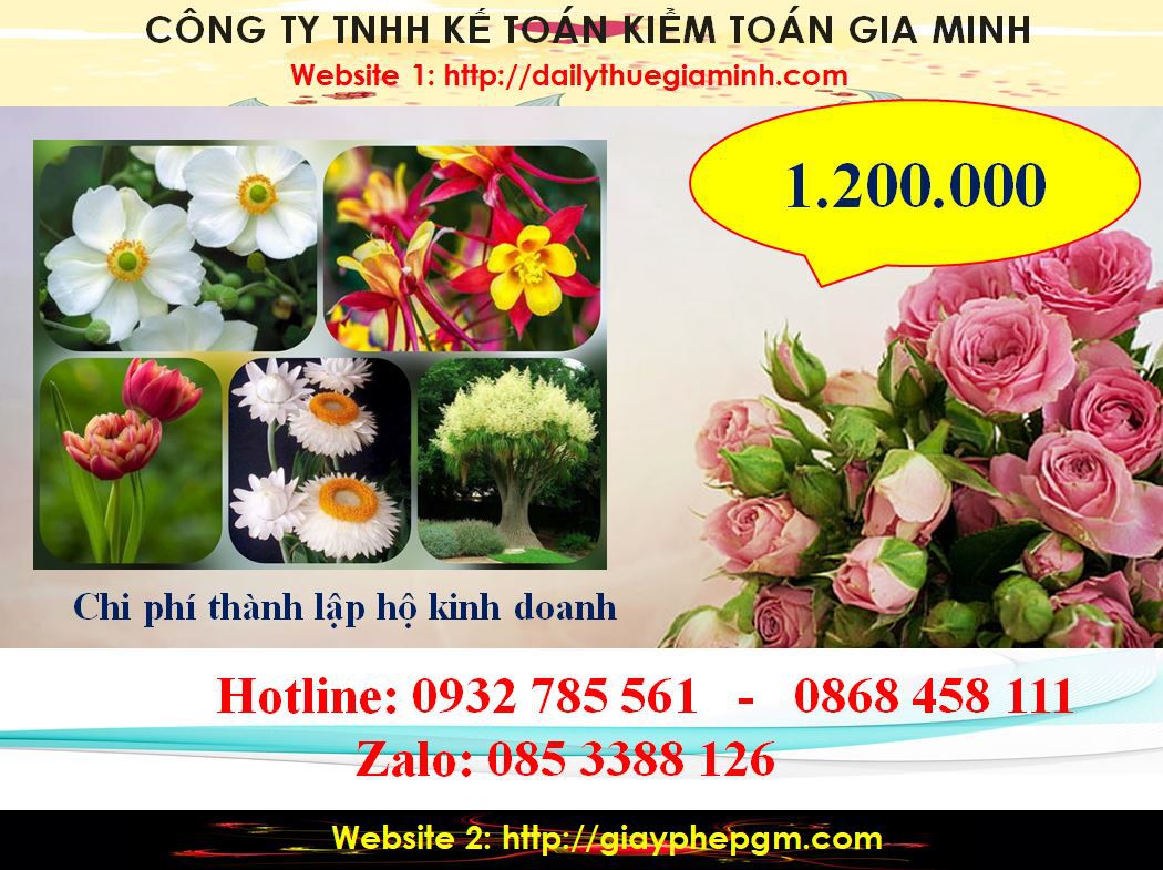 Thủ tục thành lập hộ kinh doanh tại Quảng Ngãi 5 Chi phí thành lập hộ kinh doanh tại Quảng Ngãi