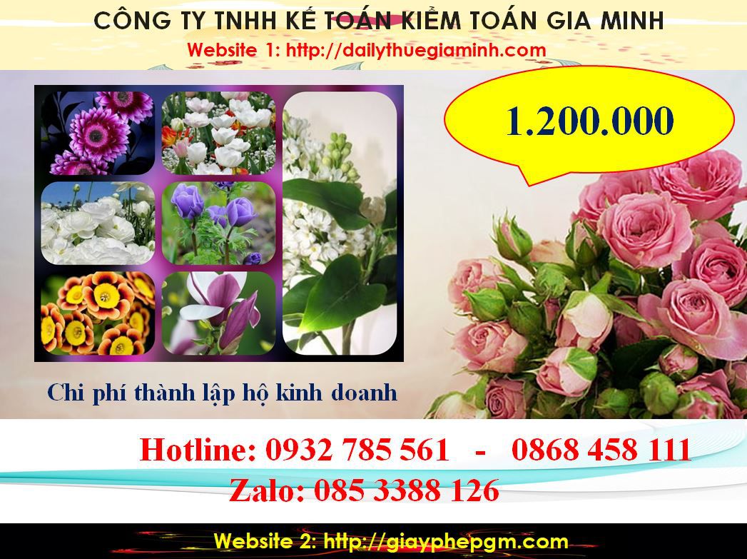 Chi phí thành lập hộ kinh doanh tại Thị Xã Dĩ An