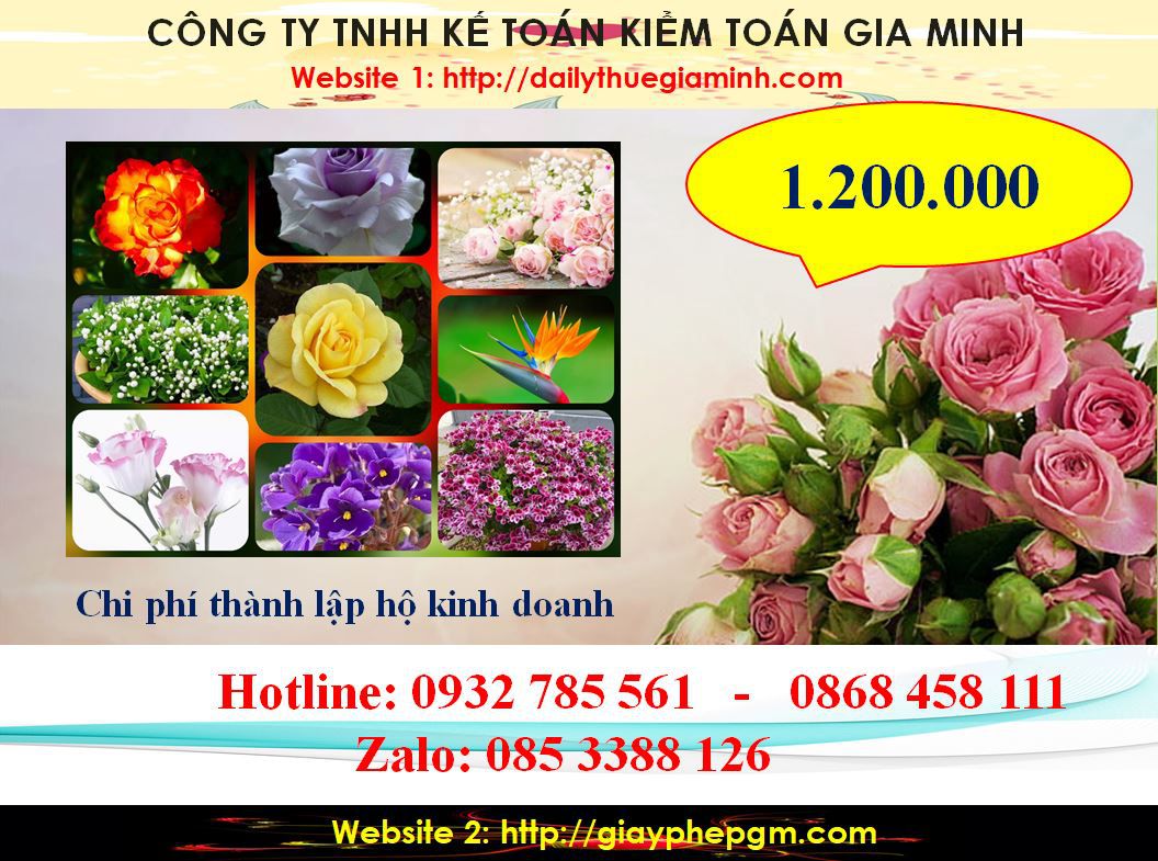 Thủ tục thành lập hộ kinh doanh tại TP HCM 5 Chi phí thành lập hộ kinh doanh tại TP HCM