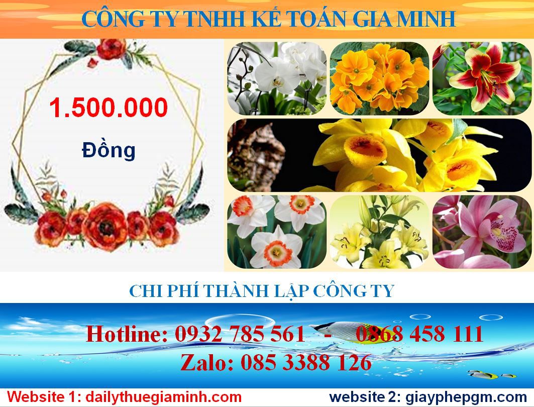 Chi phí thành lập công ty tại Thị Xã Dĩ An