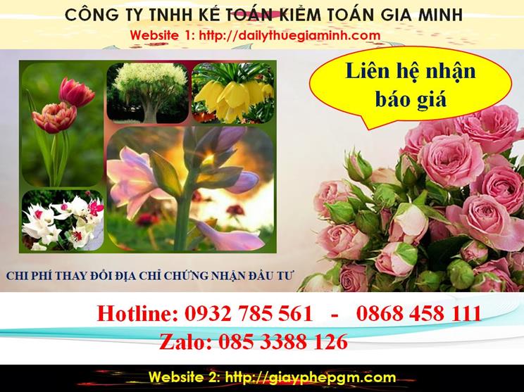 Tư vấn thay đổi giấy chứng nhận đầu tư tại Bình Thuận 5 Chi phí thay đổi giấy chứng nhận đầu tư tại Bình Thuận