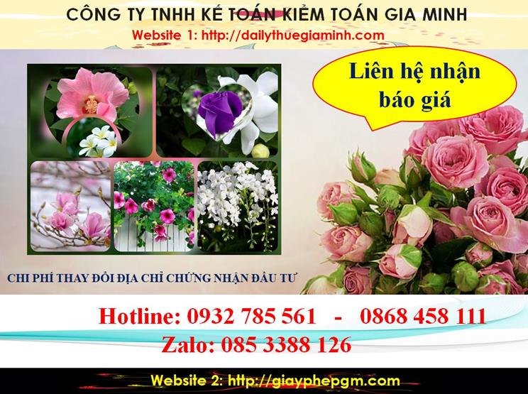 Tư vấn thay đổi giấy chứng nhận đầu tư tại Lào Cai 5 Chi phí thay đổi giấy chứng nhận đầu tư tại Lào Cai