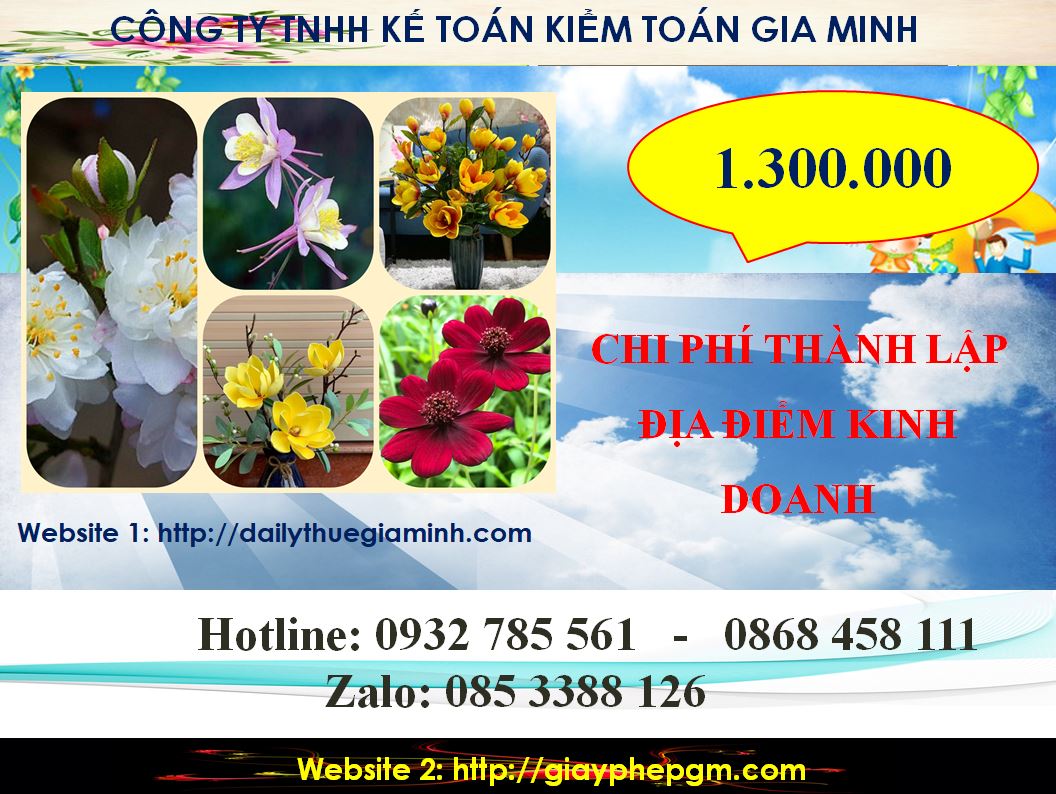 Dịch vụ thành lập địa điểm kinh doanh tại Hải Dương 5 Chi phí thành lập địa điểm kinh doanh tại Hải Dương