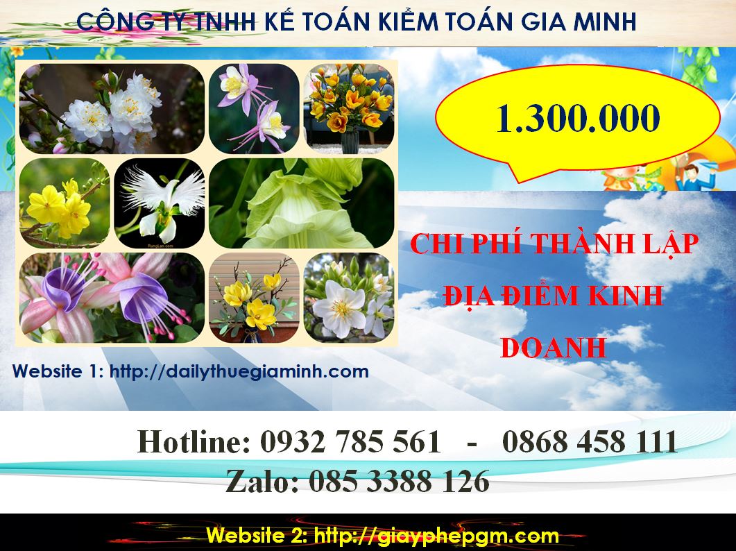 Chi phí thành lập địa điểm kinh doanh tại huyện Ứng Hòa