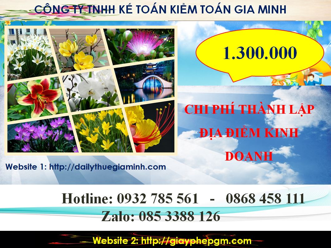 Dịch vụ thành lập địa điểm kinh doanh tại Lào Cai 5 Chi phí thành lập địa điểm kinh doanh tại Lào Cai