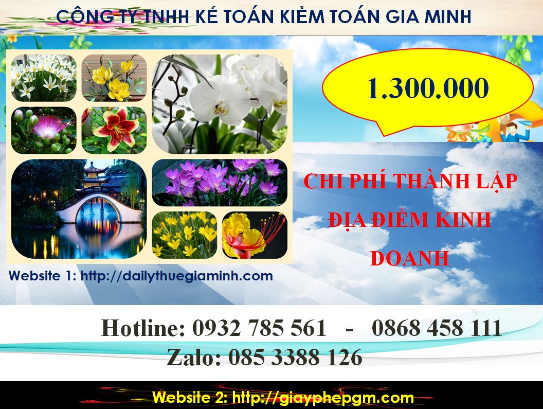 Dịch vụ thành lập địa điểm kinh doanh tại Yên Bái 5 Chi phí thành lập địa điểm kinh doanh tại Yên Bái