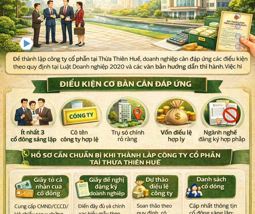 Thành lập công ty cổ phần tại Thừa Thiên Huế trọn gói – Hướng dẫn chi tiết từ A đến Z 8 Hồ sơ đăng ký công ty cổ phần tại Thừa Thiên Huế