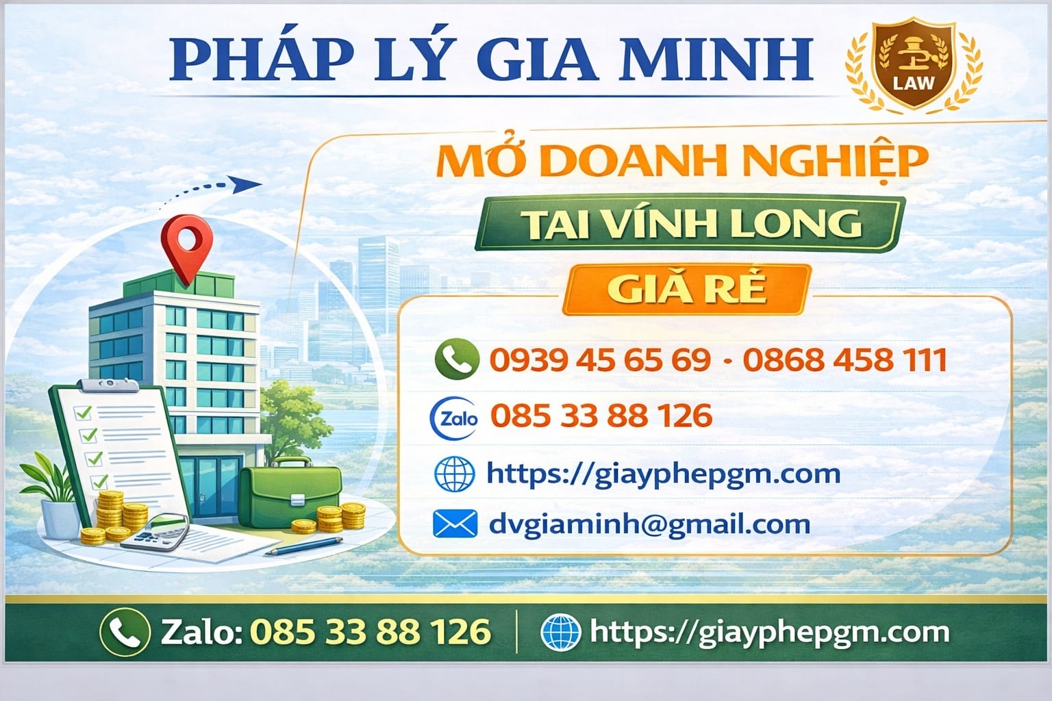 Hồ sơ thành lập doanh nghiệp tại Vĩnh Long đầy đủ