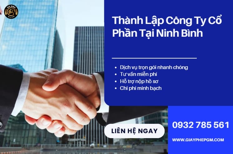 Thủ tục thành lập công ty cổ phần Ninh Bình