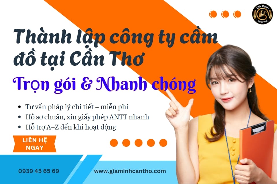 Thành lập công ty cầm đồ tại Cần Thơ