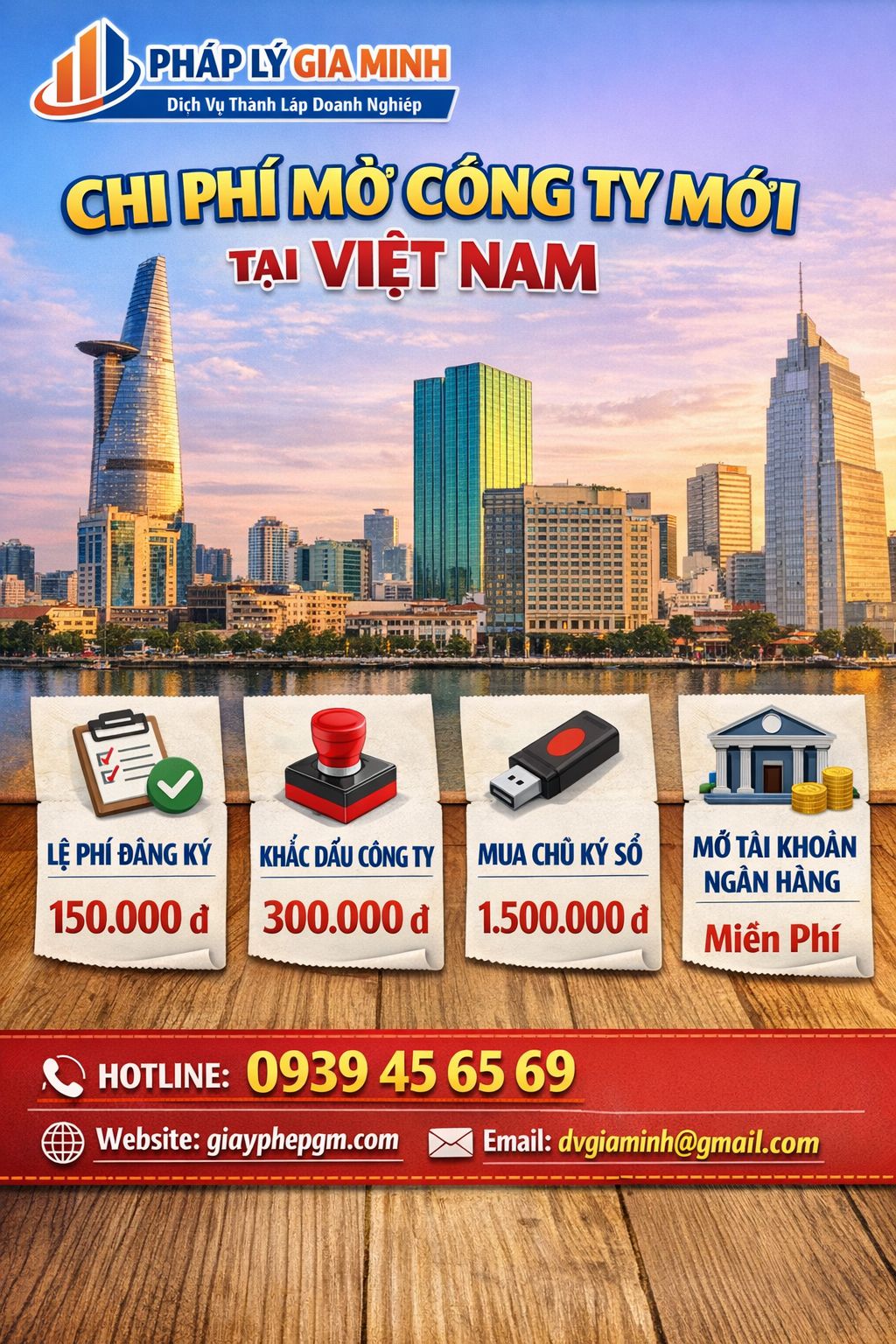 Bảng giá thành lập công ty tại Huế