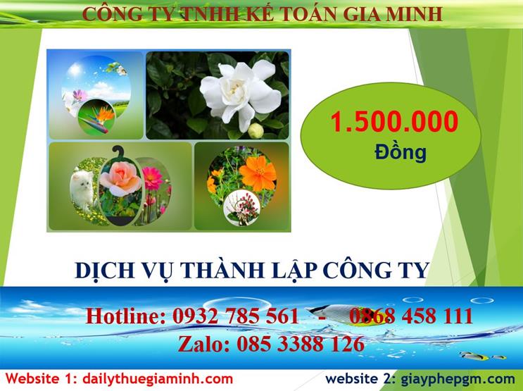 Chi phí đăng ký thành lập công ty tại Hà Giang