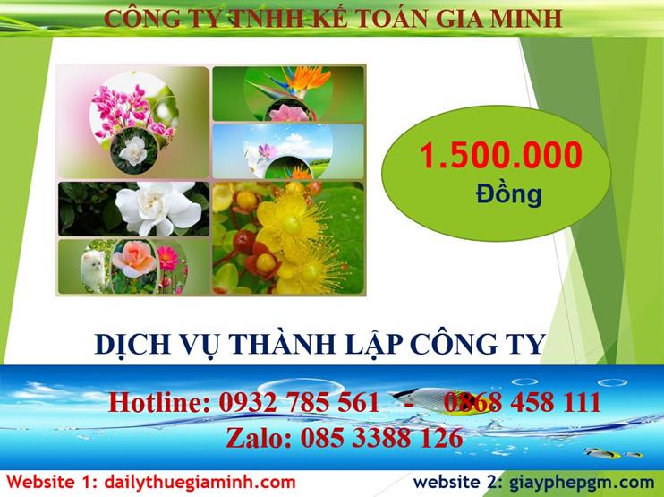 Đăng ký thành lập công ty tại Huyện Cần Giờ 5 Chi phí thành lập doanh nghiệp tại Huyện Cần Giờ