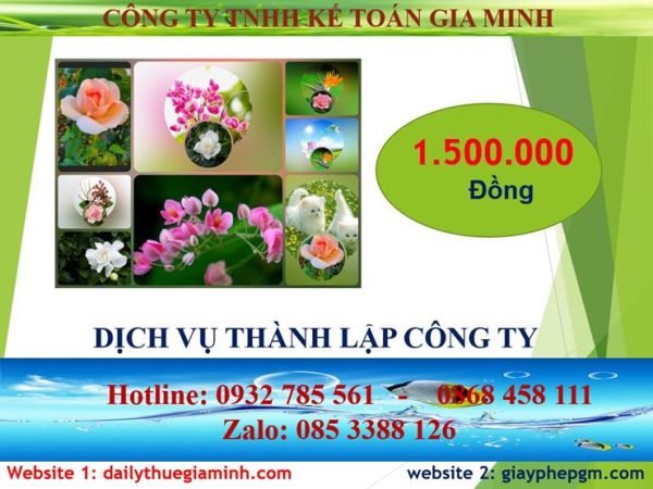 Đăng ký thành lập công ty tại Huyện Củ Chi 5 Chi phí thành lập doanh nghiệp tại Huyện Củ Chi