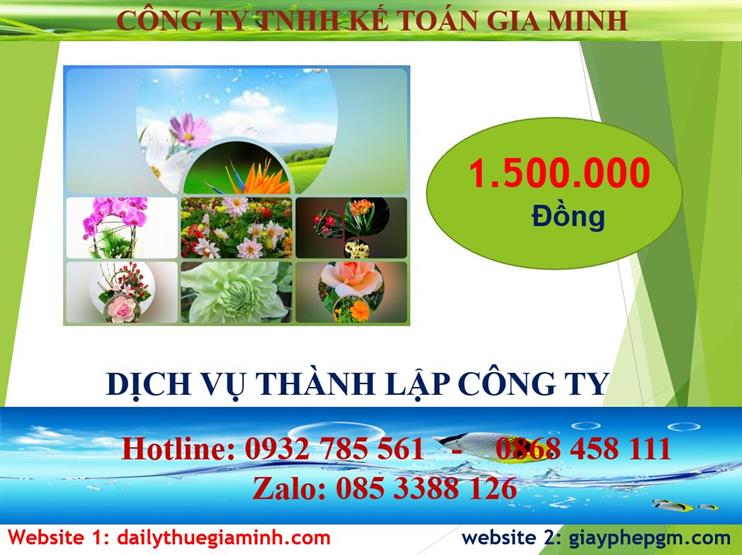 Đăng ký thành lập công ty tại Huyện Thường Tín 5 Chi phí đăng ký thành lập công ty tại Huyện Thường Tín