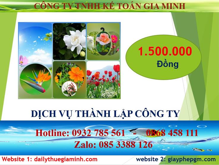 Đăng ký thành lập công ty tại Ninh Thuận 5 Chi phí đăng ký thành lập công ty tại Ninh Thuận