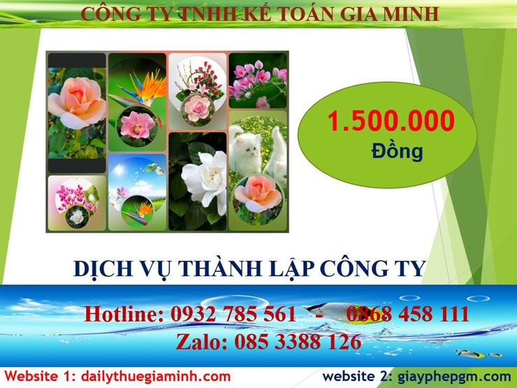 Đăng ký thành lập công ty tại Quảng Bình 5 Chi phí đăng ký thành lập công ty tại Quảng Bình