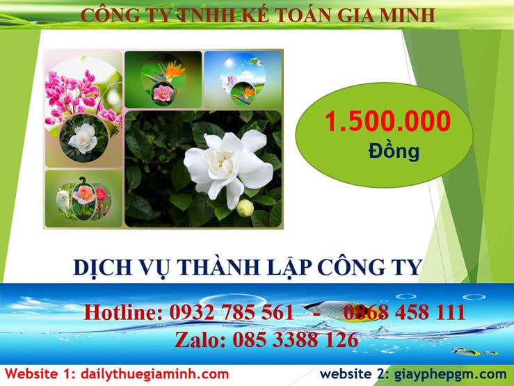 Đăng ký thành lập công ty tại Sơn La 5 Chi phí đăng ký thành lập công ty tại Sơn La