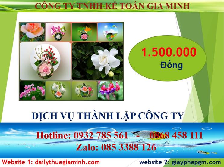 Chi phí đăng ký thành lập công ty tại Thành Phố Thủ Dầu Một