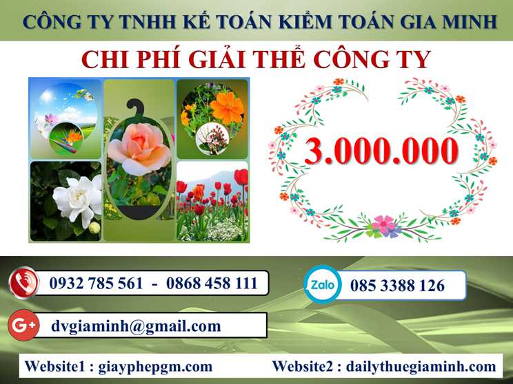 Dịch vụ giải thể công ty tại Cần Thơ trọn gói chỉ với 3.000.000đ 13 Chi phí giải thể doanh nghiệp tại Cần Thơ
