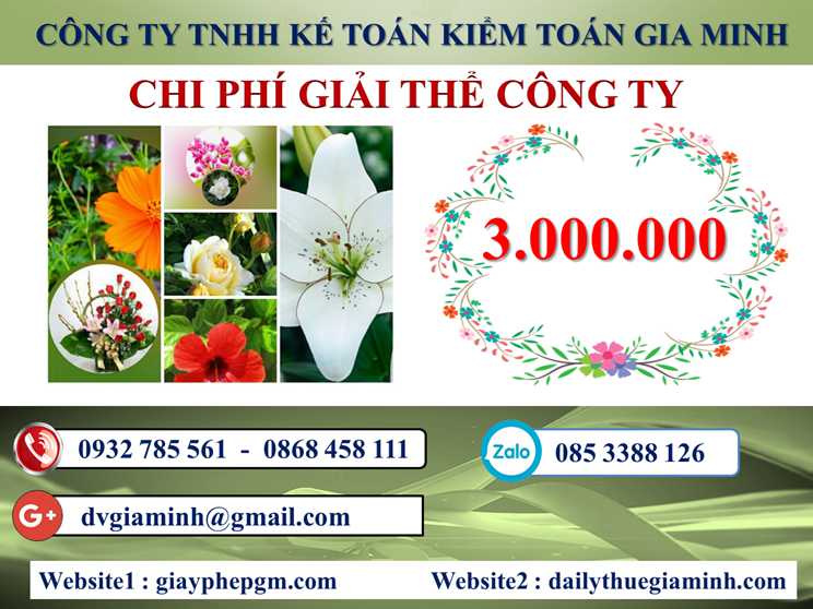 Chi phí giải thể doanh nghiệp tại Huyện Ứng Hòa 
