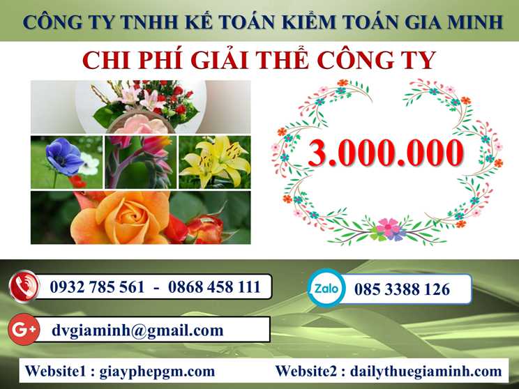 Chi phí giải thể doanh nghiệp tại Quận 12 