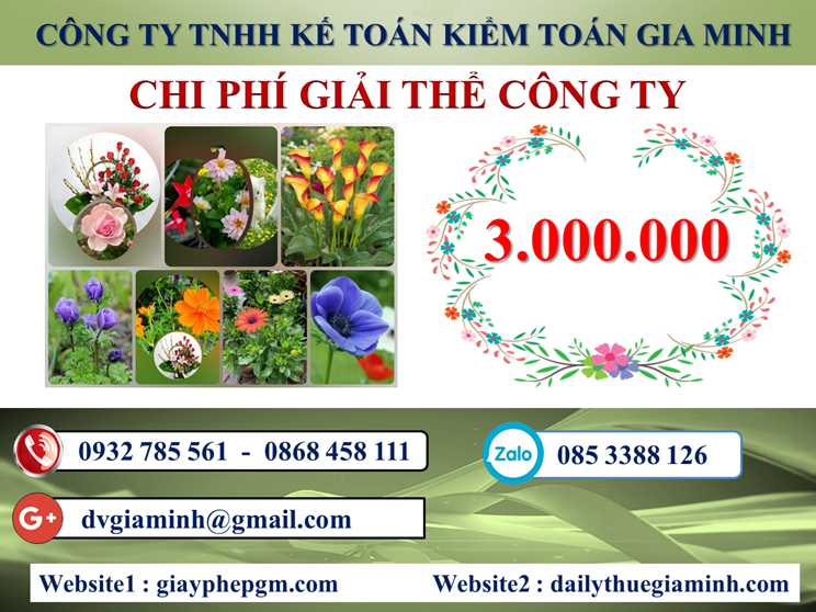 Dịch vụ giải thể công ty tại Quận Bình Thủy - 3.000.000 5 Chi phí giải thể doanh nghiệp tại Quận Bình Thủy