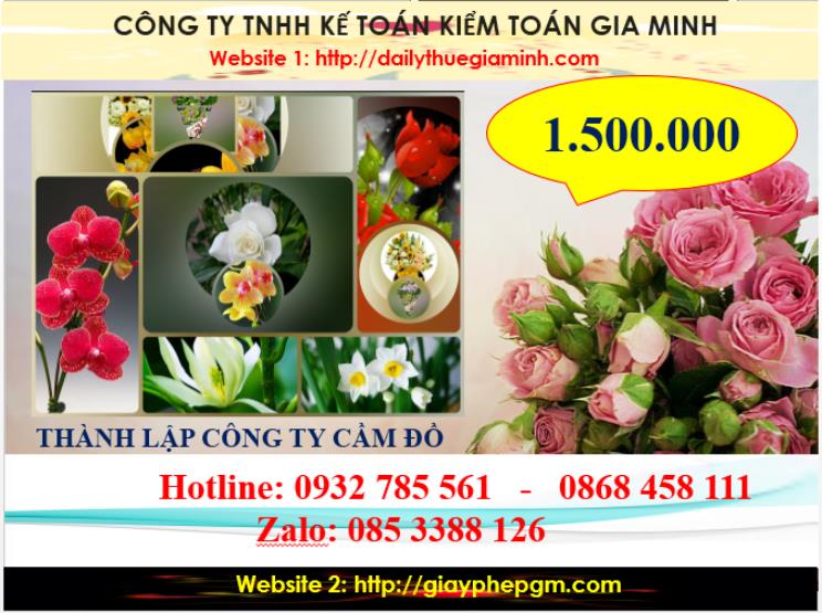 Thành lập công ty cầm đồ tại Điện Biên 9 Chi phí thành lập doanh nghiệp cầm đồ tại Điện Biên