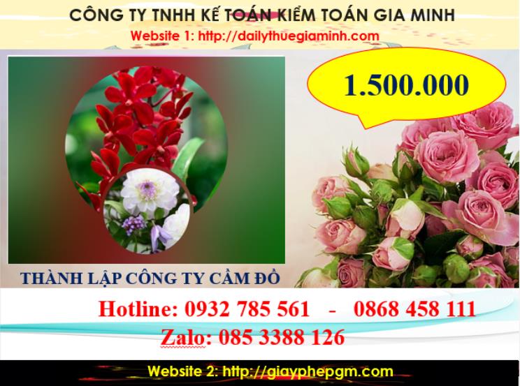 Thành lập công ty cầm đồ tại Hà Giang 5 Chi phí thành lập doanh nghiệp cầm đồ tại Hà Giang