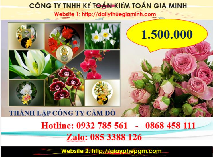 Chi phí thành lập doanh nghiệp cầm đồ tại Thành phố Hồ Chí Minh