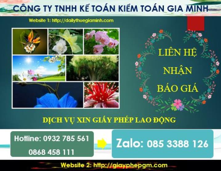 Xin giấy phép lao động tại An Giang 5 Chi phí thực hiện giấy phép lao động tại An Giang