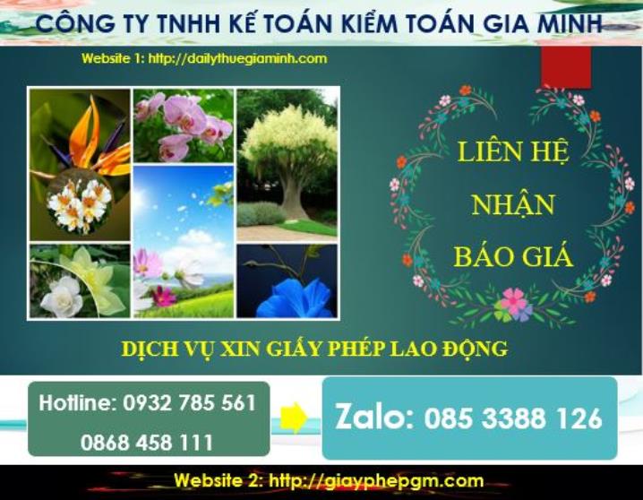 Xin giấy phép lao động tại Bắc Kạn 5 Chi phí thực hiện giấy phép lao động tại Bắc Kạn