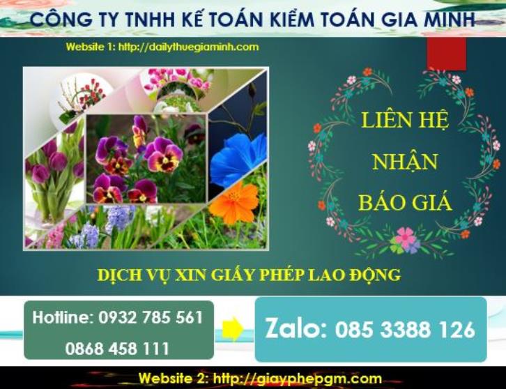 Xin giấy phép lao động tại Bình Thuận 5 Chi phí thực hiện giấy phép lao động tại Bình Thuận