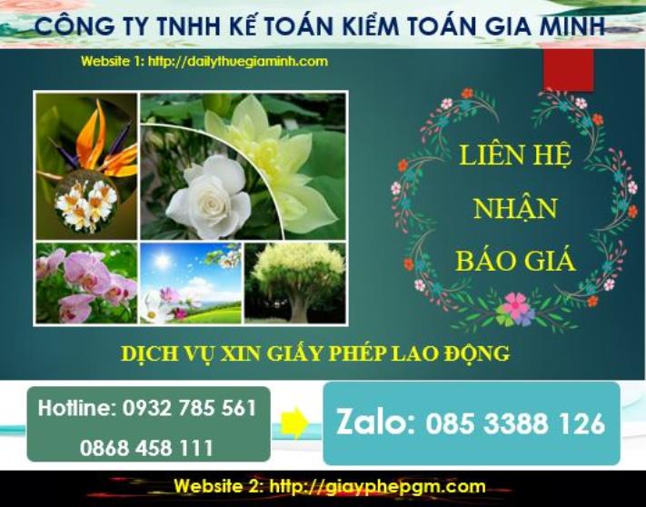 Xin giấy phép lao động tại Cao Bằng 5 Chi phí thực hiện giấy phép lao động tại Cao Bằng