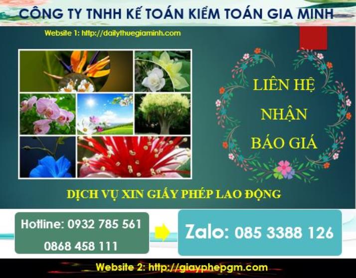 Xin giấy phép lao động tại Hà Nam 5 Chi phí thực hiện giấy phép lao động tại Hà Nam