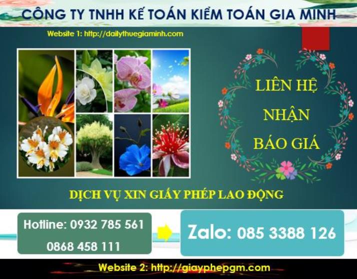 Xin giấy phép lao động tại Hà Nội 5 Chi phí thực hiện giấy phép lao động tại Hà Nội