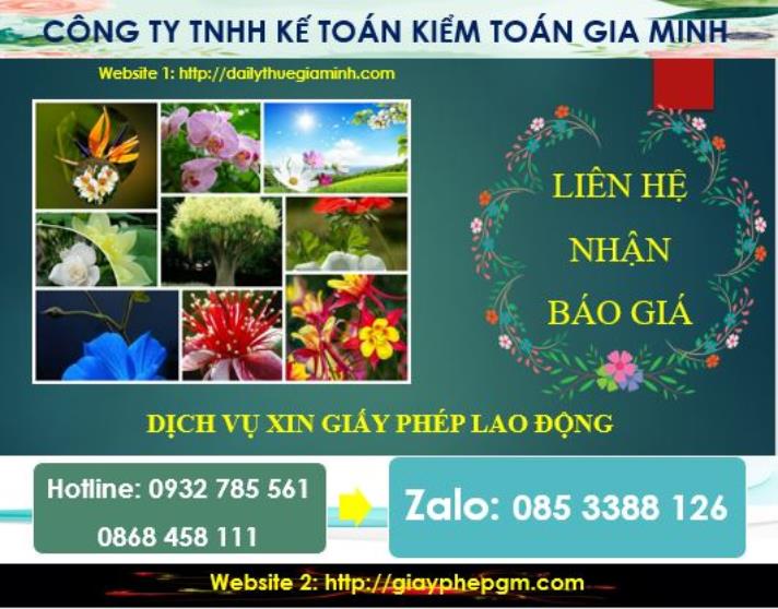 Xin giấy phép lao động tại Hải Dương 5 Chi phí thực hiện giấy phép lao động tại Hải Dương