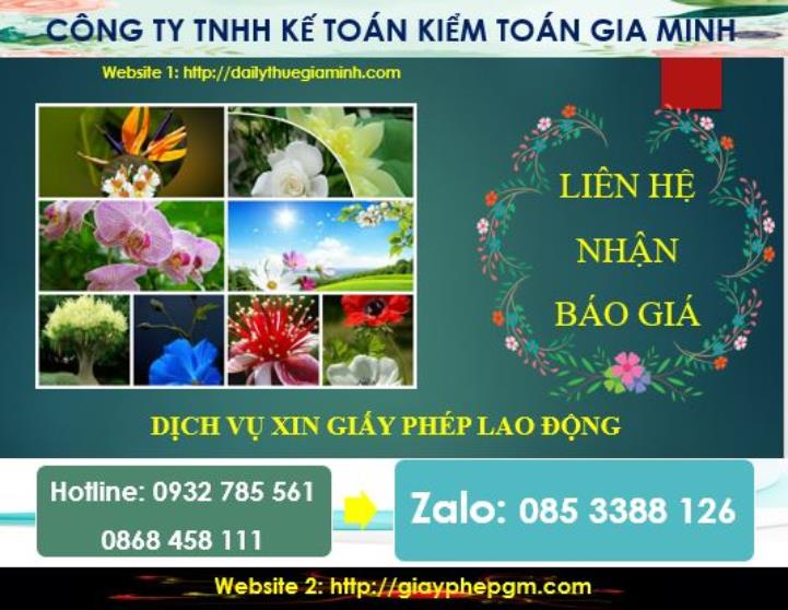 Xin giấy phép lao động tại Hải Phòng 5 Chi phí thực hiện giấy phép lao động tại Hải Phòng