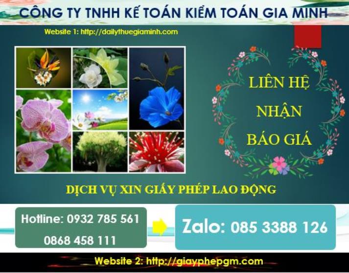 Xin giấy phép lao động tại Hưng Yên 5 Chi phí thực hiện giấy phép lao động tại Hưng Yên