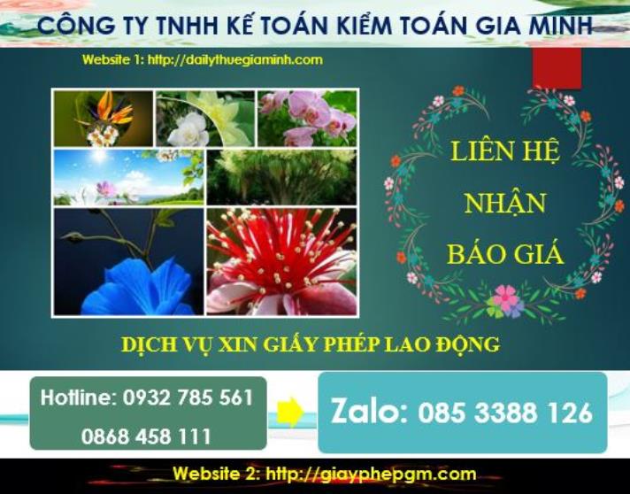 Xin giấy phép lao động tại Huyện Cần Giờ 5 Chi phí thực hiện giấy phép lao động tại Huyện Cần Giờ