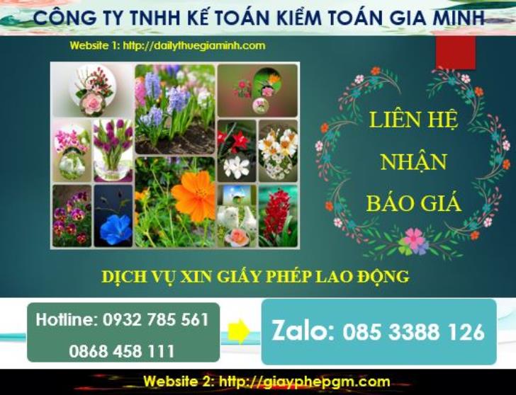 Xin giấy phép lao động tại Huyện Củ Chi 5 Chi phí thực hiện giấy phép lao động tại Huyện Củ Chi