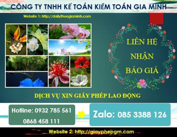 Xin giấy phép lao động tại Lạng Sơn 5 Chi phí thực hiện giấy phép lao động tại Lạng Sơn