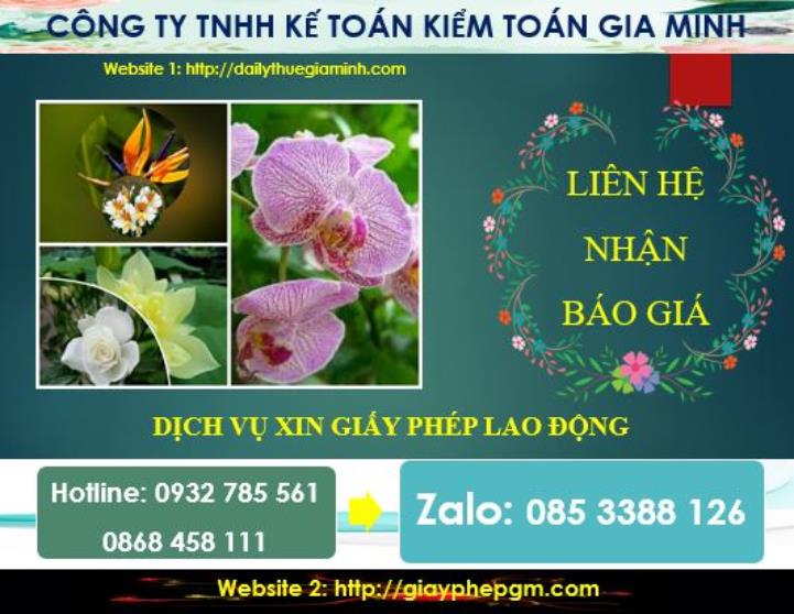 Xin giấy phép lao động tại Lào Cai 5 Chi phí thực hiện giấy phép lao động tại Lào Cai