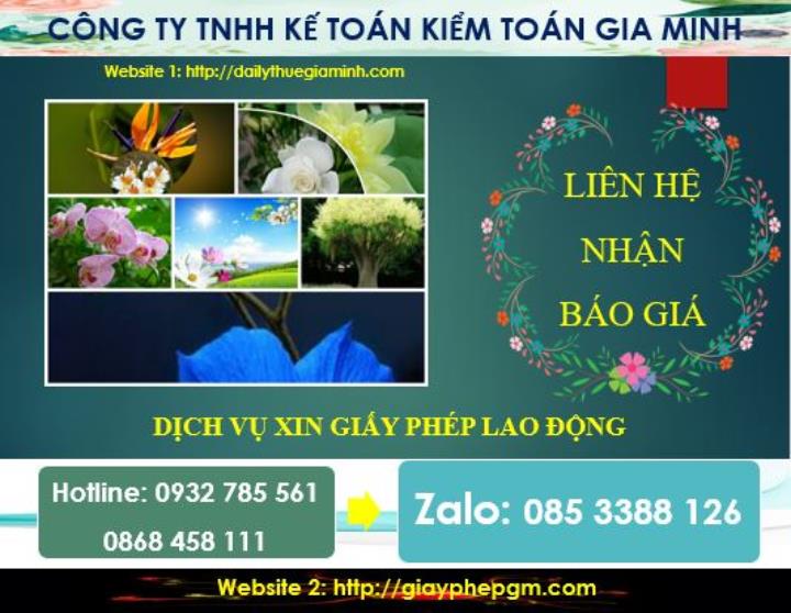 Xin giấy phép lao động tại Tây Ninh 5 Chi phí thực hiện giấy phép lao động tại Tây Ninh